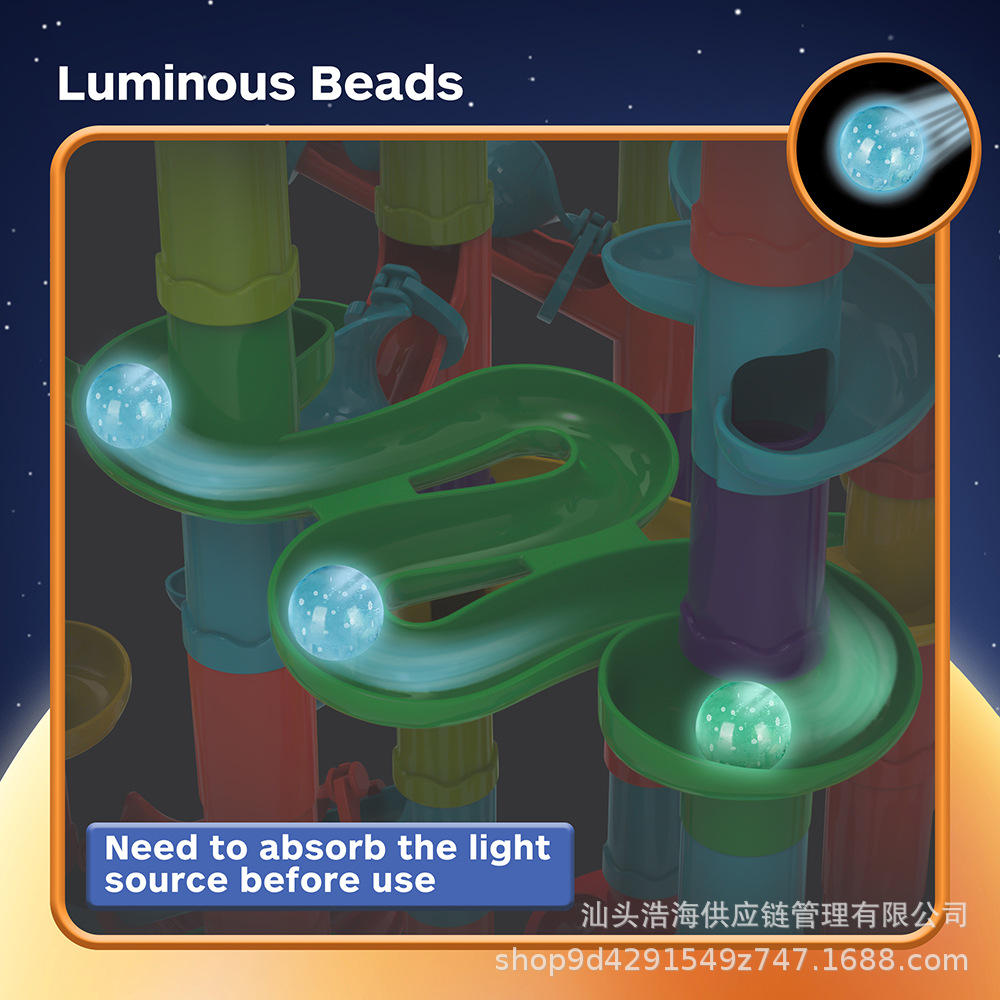 Transfronterizo tiktok catapulta bola pista montaje insertar juguete bloques de construcción variedad bricolaje conjunto diapositiva combinación traje