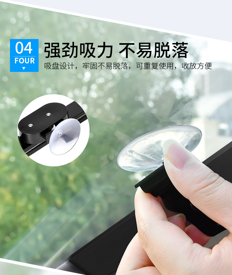 Automatically Retractable and Foldable Car Sunshade, Sun Protection and Heat Insulation Sunshade for Car, Adsorption-Type Car Window Curtain for Front Windshield