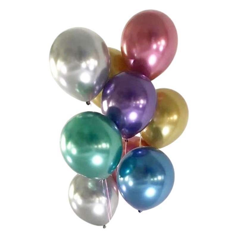 Globos Metálicos de 12 Pulgadas y 2.8g de Grosor para Decoración de Bodas, Fiestas y Celebraciones, Juego de Cadenas de Globos