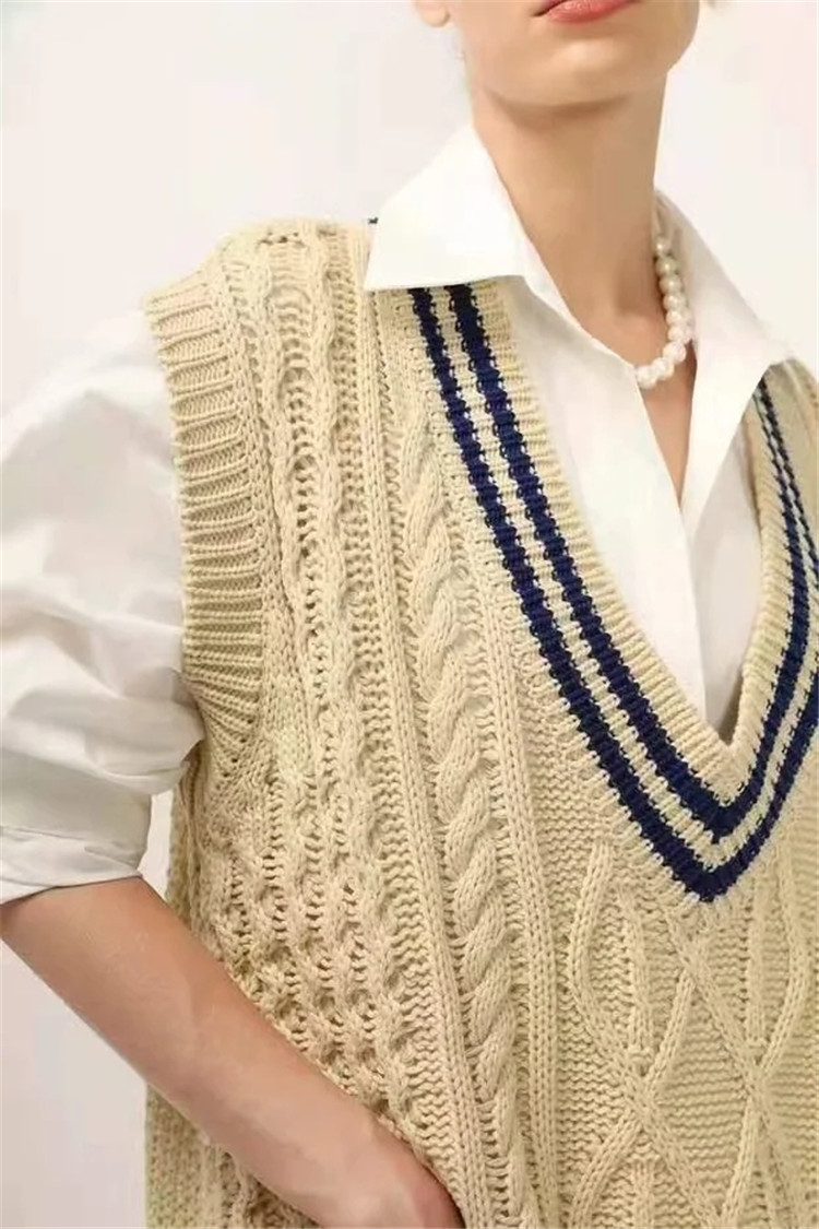 twist knitted vest   NSLD21074