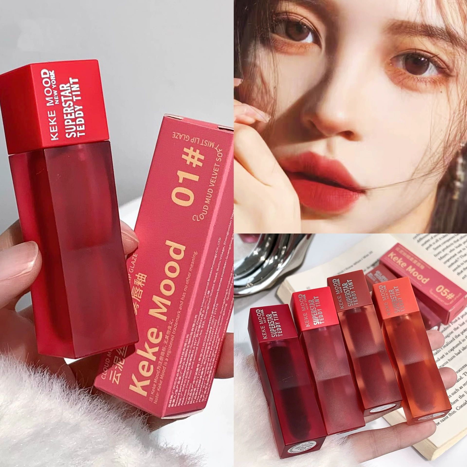 kekemood облачная грязь бархатная мягкая туман глазурь для губ низкая насыщенность цвет отбеливание натуральный универсальный матовый грязевой макияж для губ