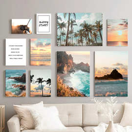 风景装饰画简约现代海景客厅餐厅卧室壁画北欧风景民宿公寓挂画