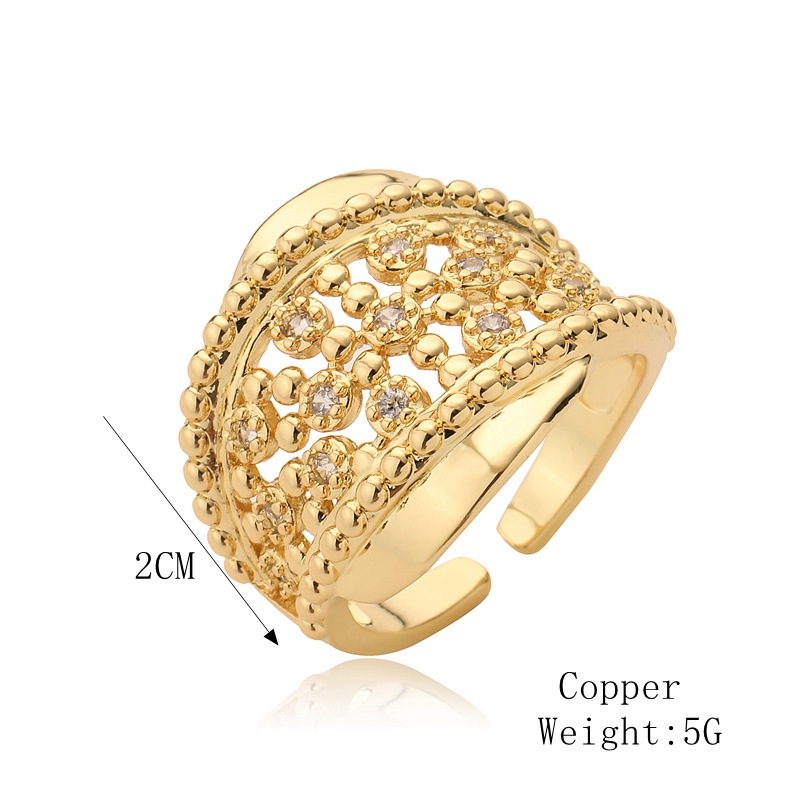 15g Weight Zircon Inlay Material Open Rings Classification Adjustable Ring Size 1 Piece Quantity Casual, Outdoor, Shopping Occasion Copper Material Heart Shape Pattern Women's Gender Inlay Design Basic, Modern Style, Classic Style Style Copper Basic Modern Style Classic Style Inlay Heart Shape Zircon Open Rings 3