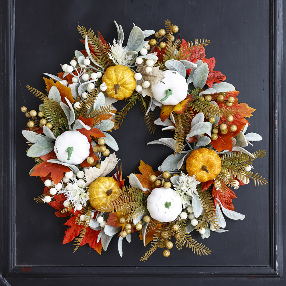 Temporada de cosecha calabaza guirlanda decoración de Halloween guirlanda de cosecha de otoño Día de Acción de Gracias colgante guirlanda de hoja de arce transfronteriza