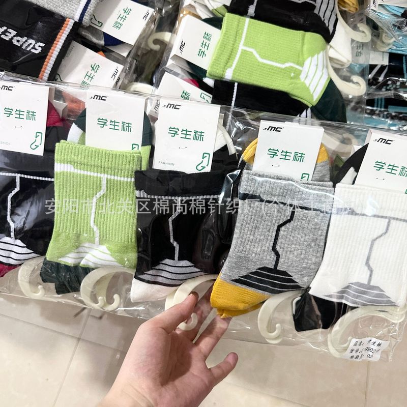 运动袜魔彩女士春秋季新款拉布布吸汗卡通潮流学生百搭中筒袜批发|undefined
