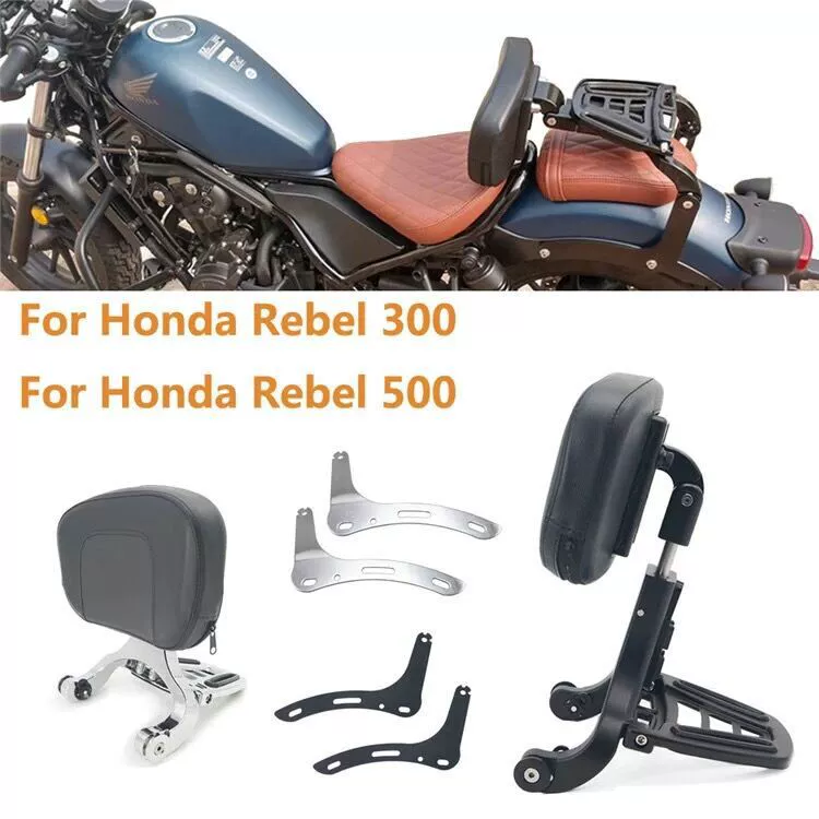 Подходит для Honda REBEL CM300 CM500: модифицированная спинка водителя, многофункциональная регулируемая складная спинка пассажира.