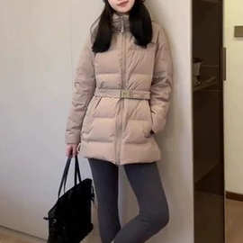 冬季新款新品感超好看中长款棉服加厚外套小香风棉衣女小个子防寒