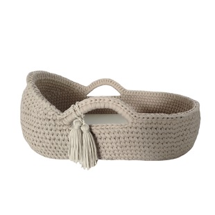 Cross-Border Handmade Crocheted Single-Layer Moses Cradle Cotton Rope Woven Crib Cloth Strips Woven Newborn Cradle