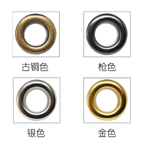 Wholesale colorful eyelet buttons for luggage, clothing, decorative eyelet buttons, hollow rivets, black eyes, shoelace button holes, eyelets