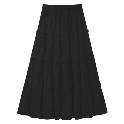 2025 White Cake A-line Skirt Women's Summer High-Waisted Lazy Elegant Fairy Dress Short Length Skirt for Petite Women