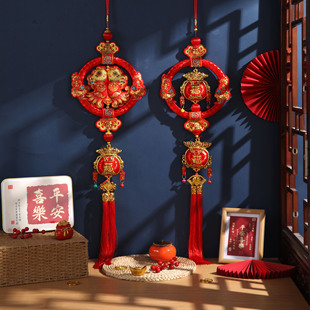 2025 Year of the Snake Pendant Decorations Spring Festival Chinese Koi Pendant Blessing Bag Pendant Home Shopping Mall New Year Decoration