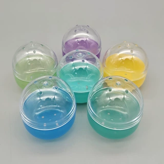 65*68MM平底椭圆形扭蛋壳食玩公仔扭蛋儿童玩具塑料球批发塑料蛋