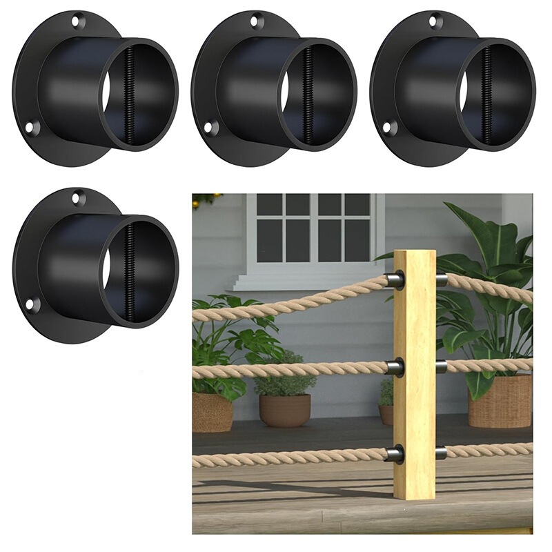 304 stainless steel rope end buckle bracket, hemp rope hanging ring support, railing rope fastener with cross screw