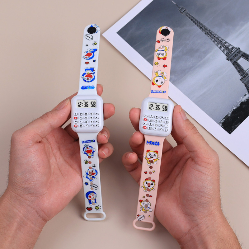 Mini Computer Printed Strap Electronic Watch Counting Calendar Multi-Functional Men's and Women's Sports Creative Watches Wholesale