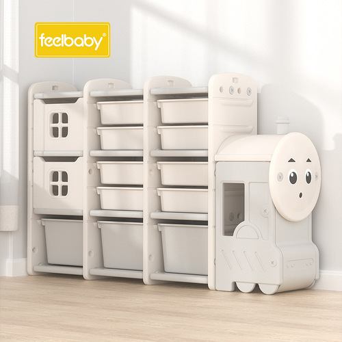 Feelbaby Children's Toy Storage Rack Organizer Large Capacity Bookshelf Storage Cabinet Baby Storage Cabinet
