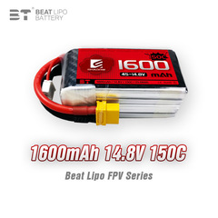 倍特電池shadow紅影シリーズ1600mAh 4S 14.8V /150C/FPV通過機電池