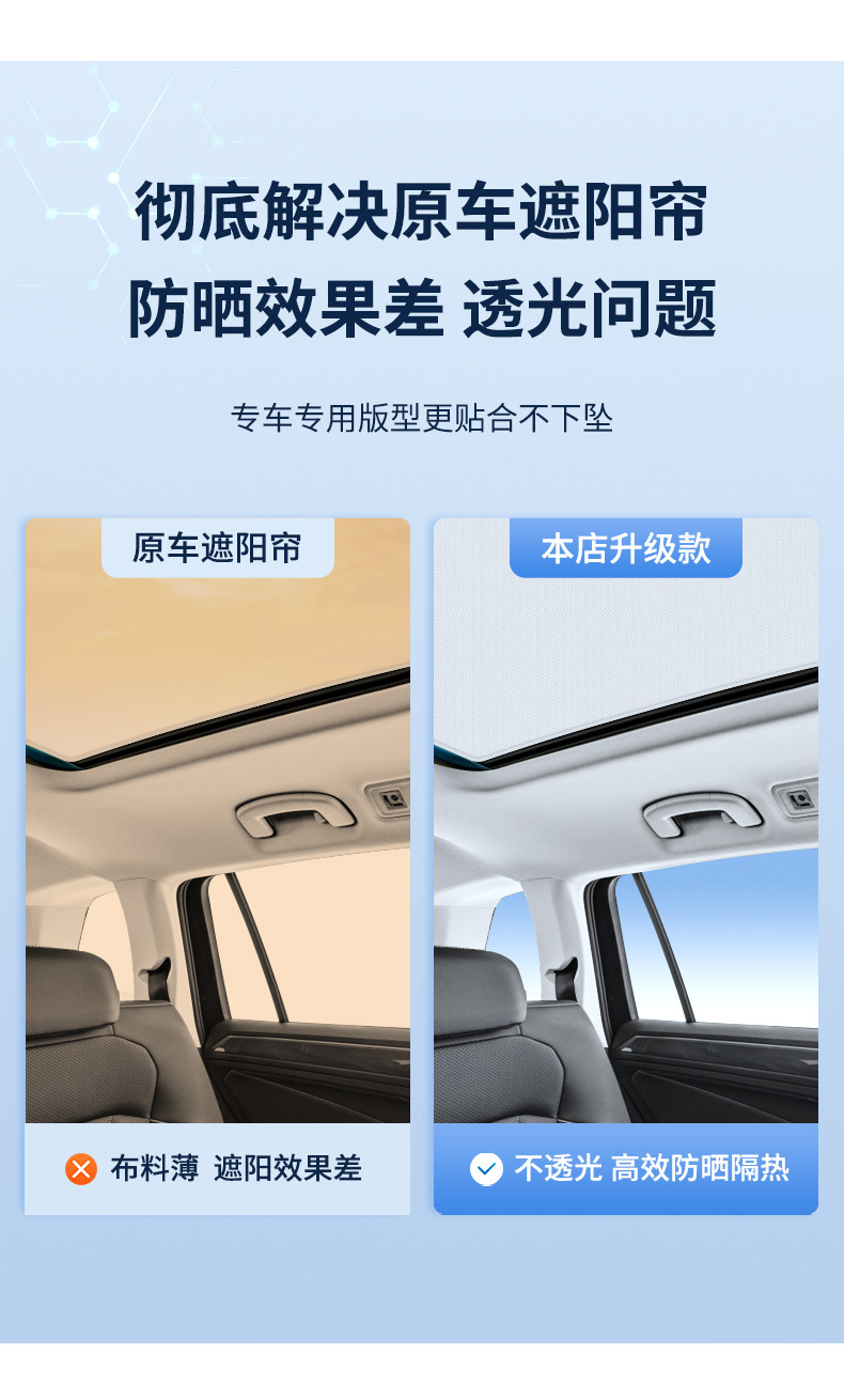 Suitable for Volkswagen Tiguan Tan Yue Tuang Suede Electrostatic Adsorption Sunroof Sunshade Sunshade Sun Insulation Sunshade