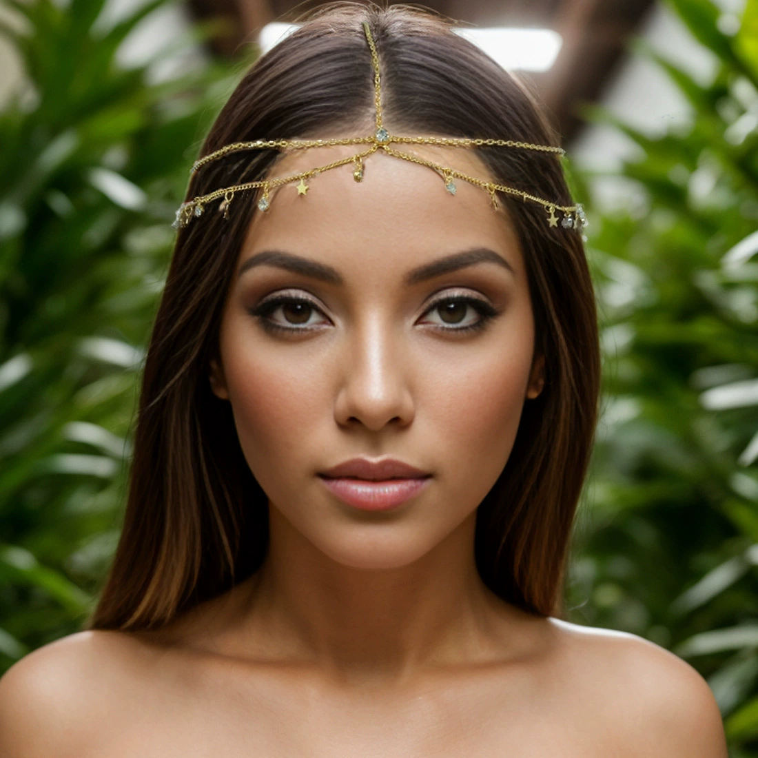 Новая звезда подвеска для волос цепочка простой невесты Мори пятиконечная звезда аксессуары для волос Hair accessories