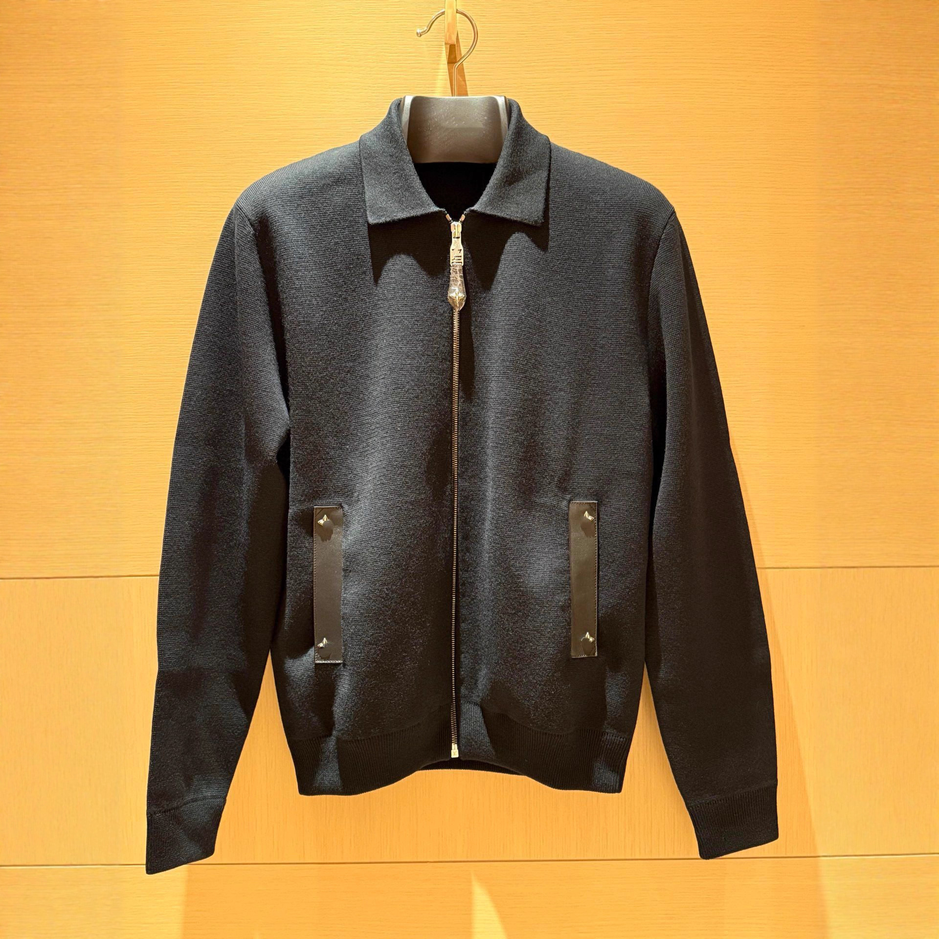 25 Years of Spring & Fall New Casual Fashion Flap Pocket Pants Logo Men's Knitted Zipper Jacket Jacket Top