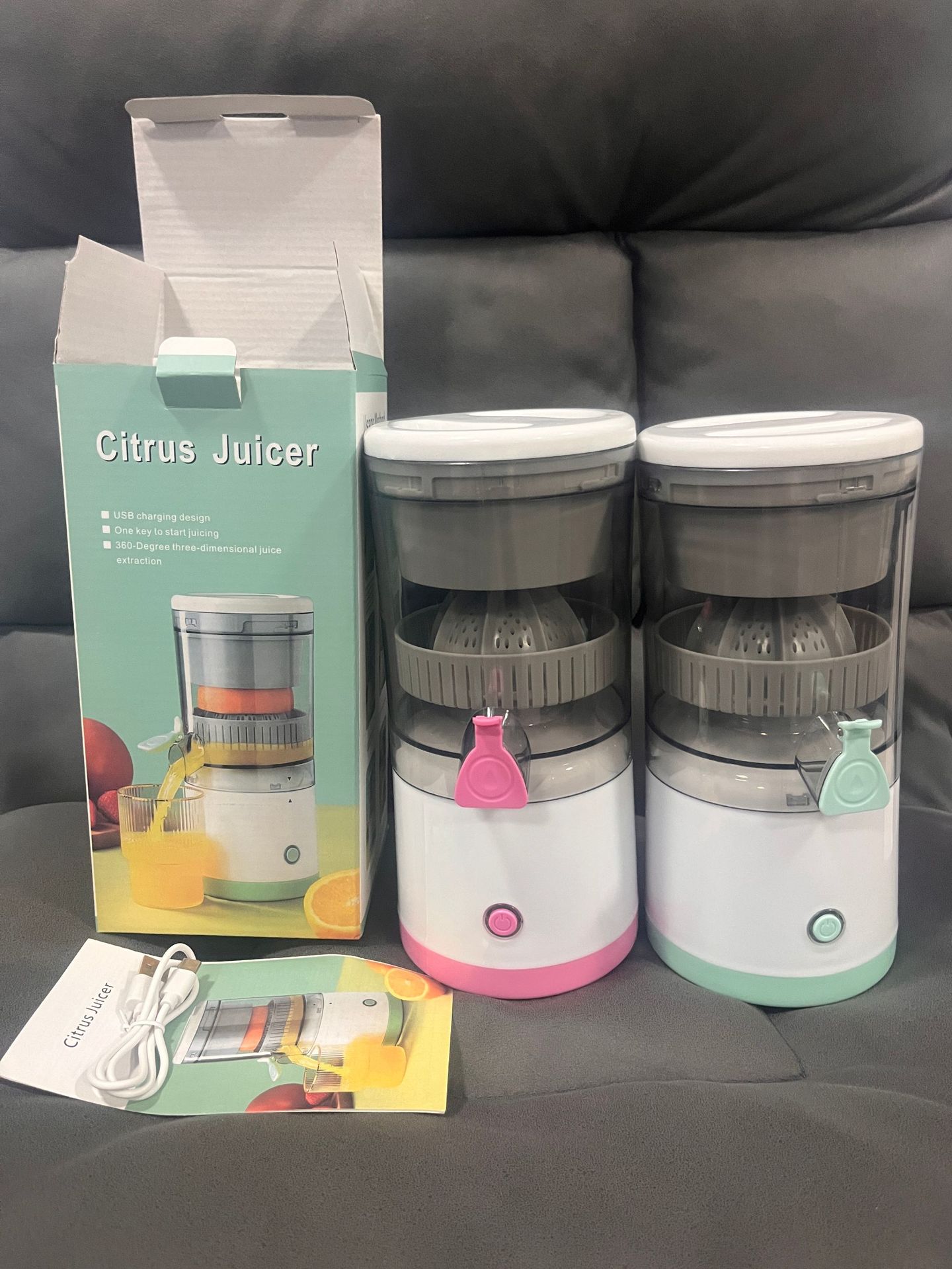 Spremiagrumi automatico di piccole dimensioni per uso domestico, multifunzionale, con separatore di polpa e senza fili, portatile, per succhi originali._voghion.com