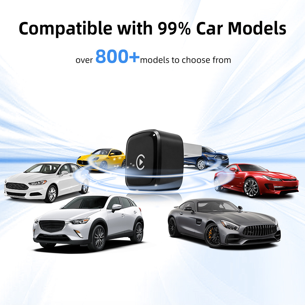 Amazon Carplay Apple Android 2-in-1 Wired to Wireless Portable Car Connectivity Carplay Box