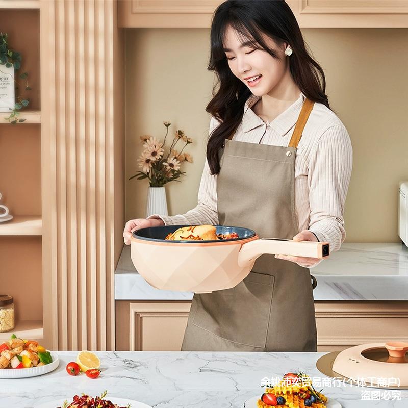 Wholesale electric frying pan multi-functional large-capacity household intelligent cooking and frying integrated multi-purpose electric hot pot wholesale generation