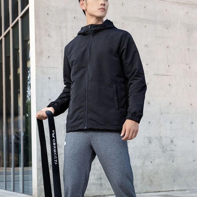 Chaqueta deportiva para hombre primavera y otoño chaqueta con capucha estilo coreano ocio al aire libre suelta más tamaño chaqueta pareja desgaste rompevientos moda
