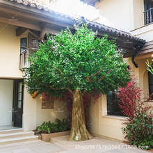 仿真树大型室内假树造景水泥树榕树玻璃钢榕树包柱子仿真树装饰树