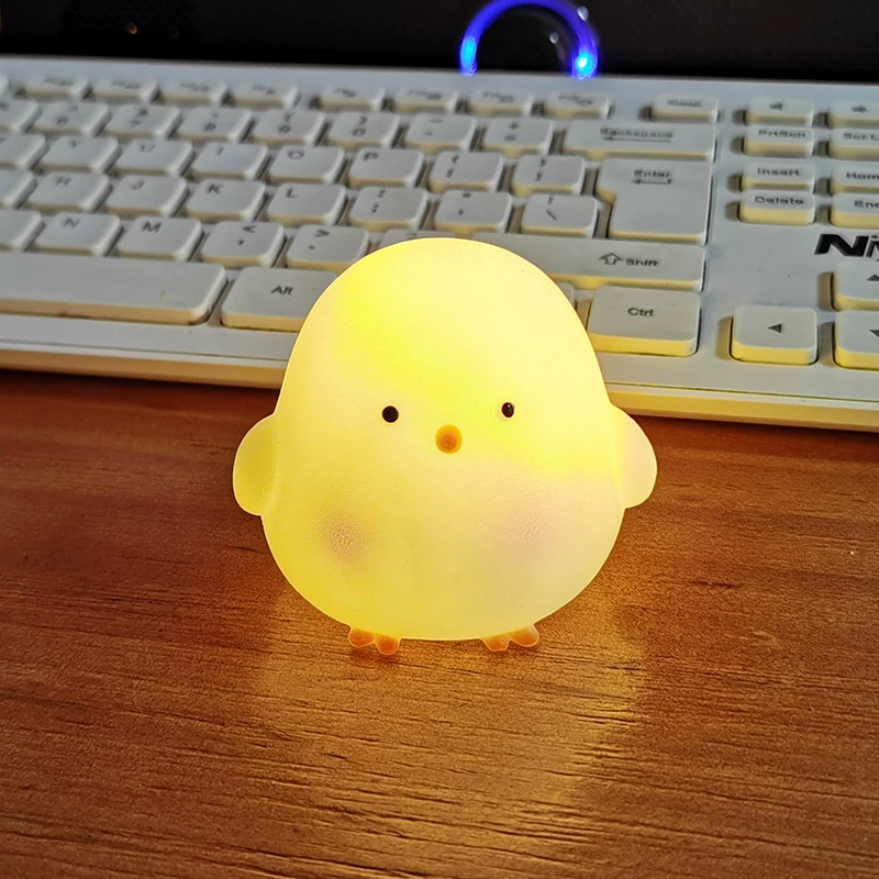 LED Cartoon Night Light, Battery-Powered Cute Animal Lamp, Bedside Desk Decor, 7–11 cm