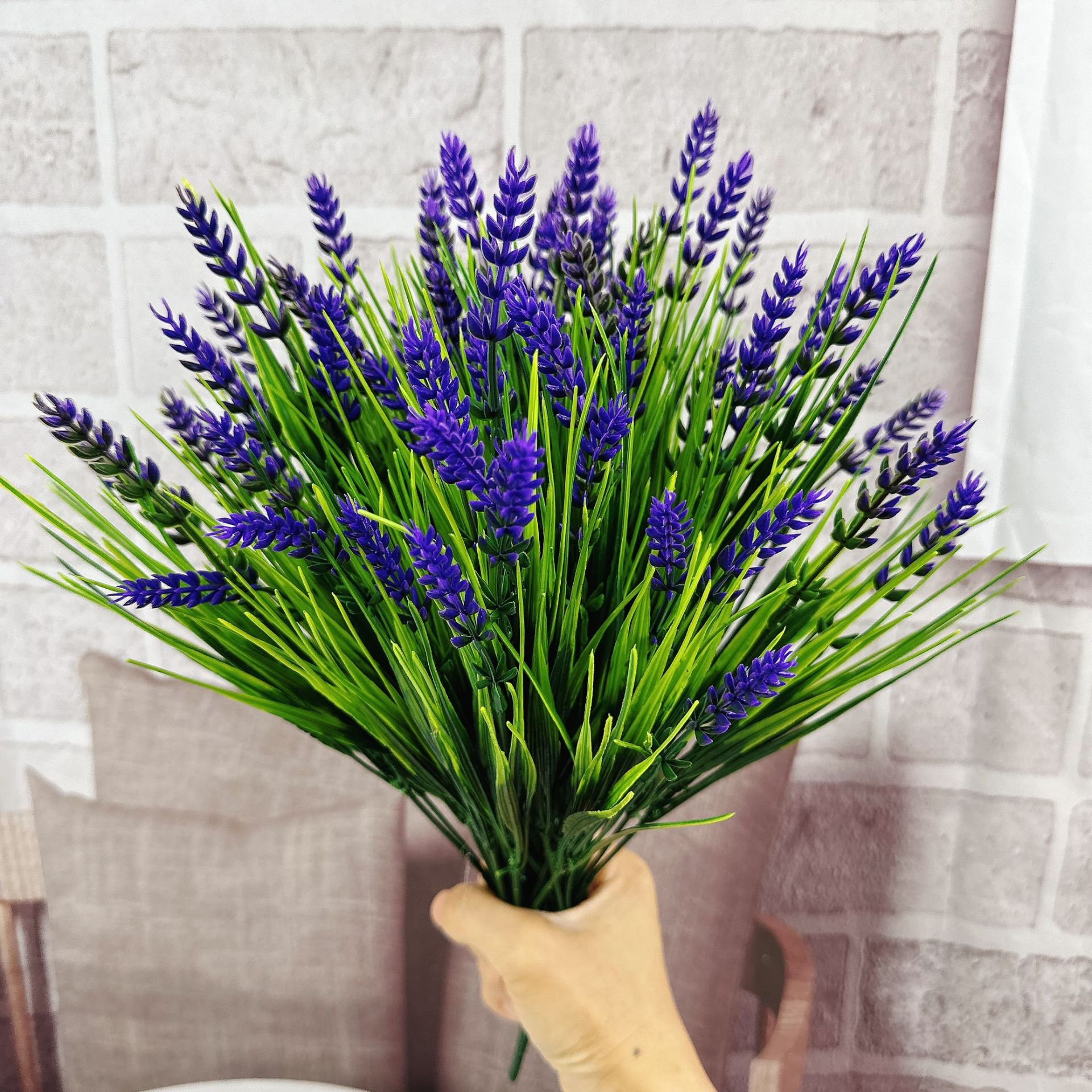 Flores simuladas lavanda buquete de flores de decoración pastoral flores falsas de plástico sala de estar decoración de flores paisajes props de disparo