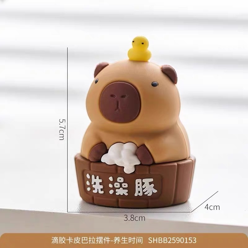 Decoración de pastel de cumpleaños para niños lindo conejillo de indias Kapibala decoración de marca para hornear postre vestido de mesa