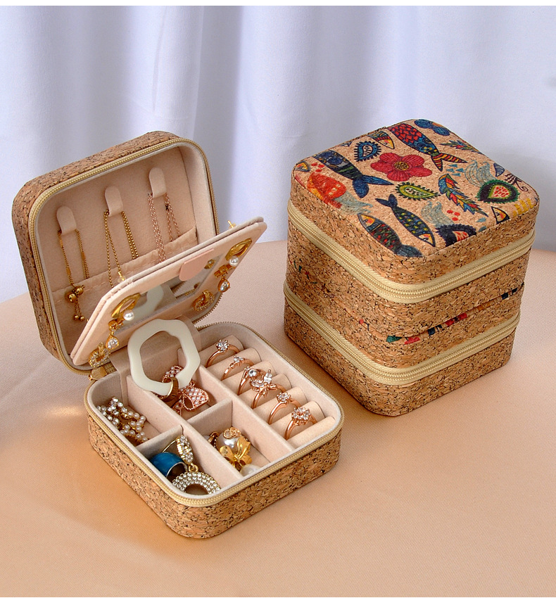 96g Weight Jewelry Boxes Classification 1 Piece Quantity Daily Occasion 1 Piece Imitation Bark Vintage Style Simple Style Daily Flower Jewelry Boxes