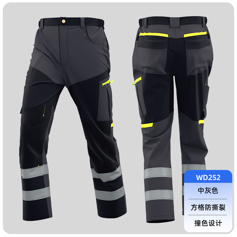 春秋多兜多口袋工作裤防撕裂跨境耐磨结实车间工厂建筑工作服裤子|undefined