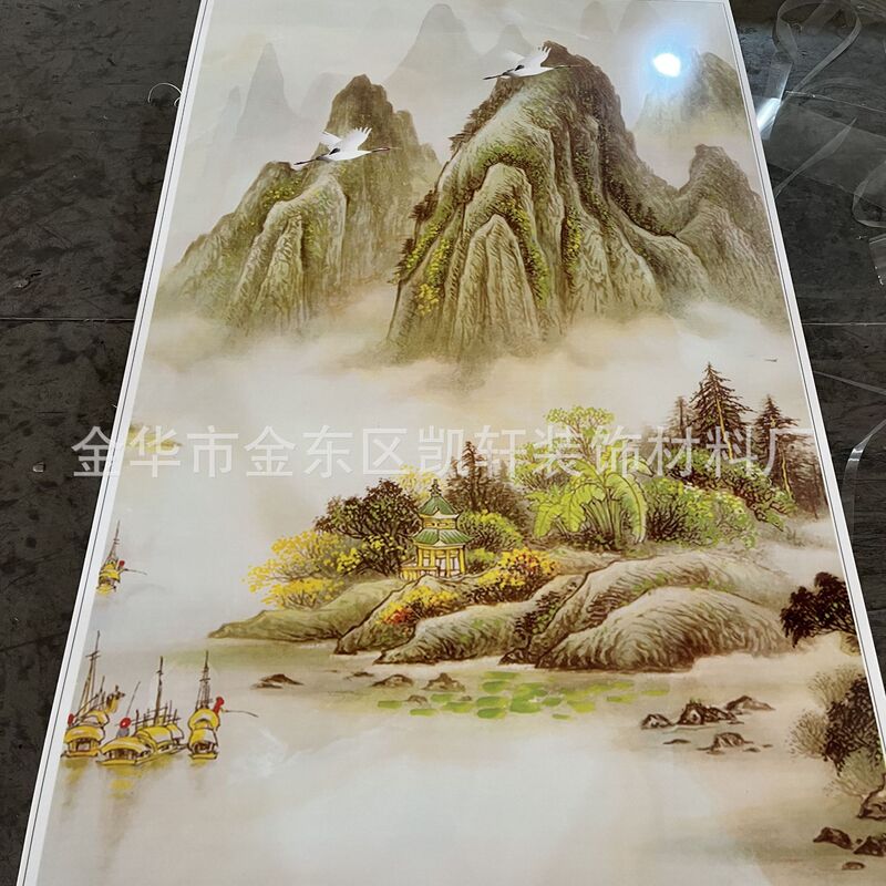 Uv壁板プリント画金板木の装飾面の炭素結晶板倉庫里南の箔押し透明板の波板の背景壁|undefined