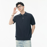 ZF8101-MM老钱风翻领针织短袖男夏季极简T恤百搭休闲上olo衫，男装针织衫/毛衣，星座614