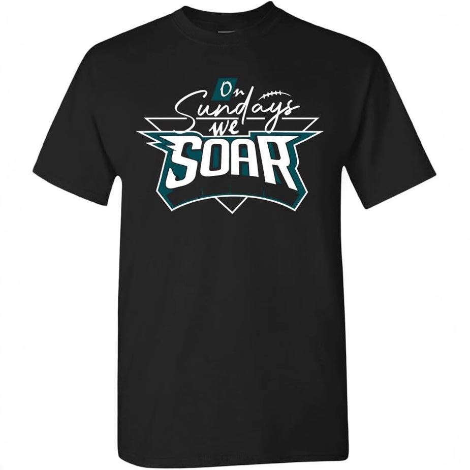 Philadelphia Sunday We Soar Camiseta masculina para los fanáticos del fútbol Moda masculina Camiseta gráfica suelta de gran tamaño