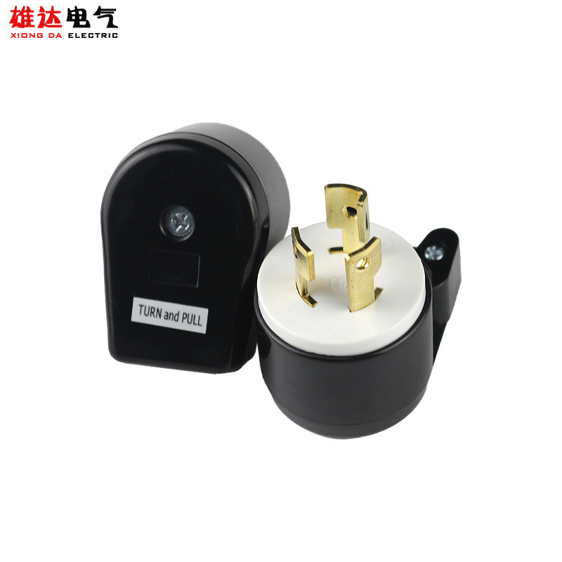 雄达/XIONGDA 美标锁式防脱接线插头  L5-15P 美规工业电源插头