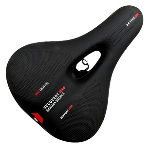 LED electronic light mountain bike saddle cushion seat bag widened thickened big butt shock absorber ball middle hole hollow out