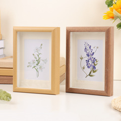 Hollow frame, original wood minimalist 3D creative picture frame, can be placed on the desk or hung on the wall, photo, calligraphy and painting, dried flower frame for desk