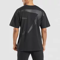 Gymshark Sharkhead Shark Head Большая этикетка с коротким рукавом Фитнес Спортивная тренировочная эластичная хлопковая свободная Мужская футболка