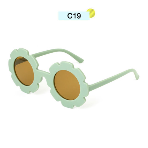 Cute Baby Sunflower Sunglasses Beach Sun Protection Sunglasses Colored Sunflower Fashionable Unisex Children's Sunglasses