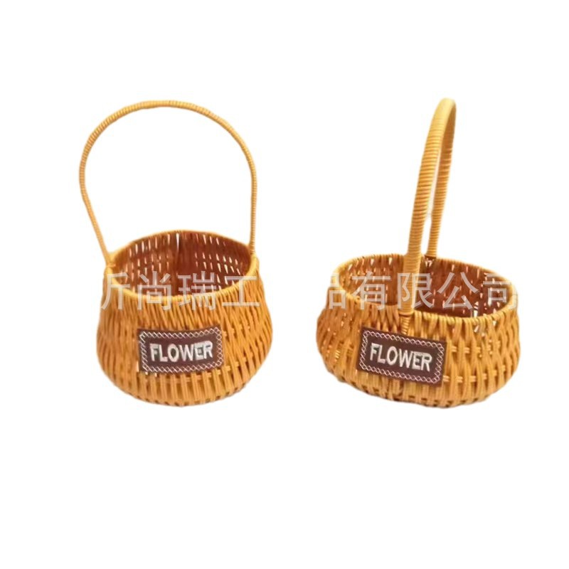 Cesta Tejida de Flores de Vid, Hecha a Mano y Decorativa para Fiestas y Arreglos Florales image 7