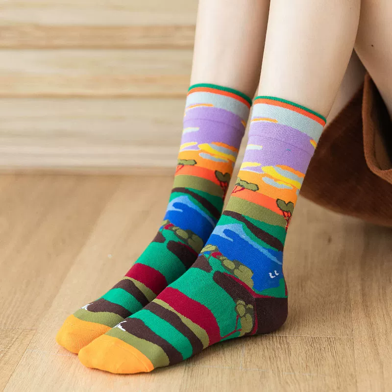 Мужские fashionable осенние гольфы до колена для любимого, средней длины