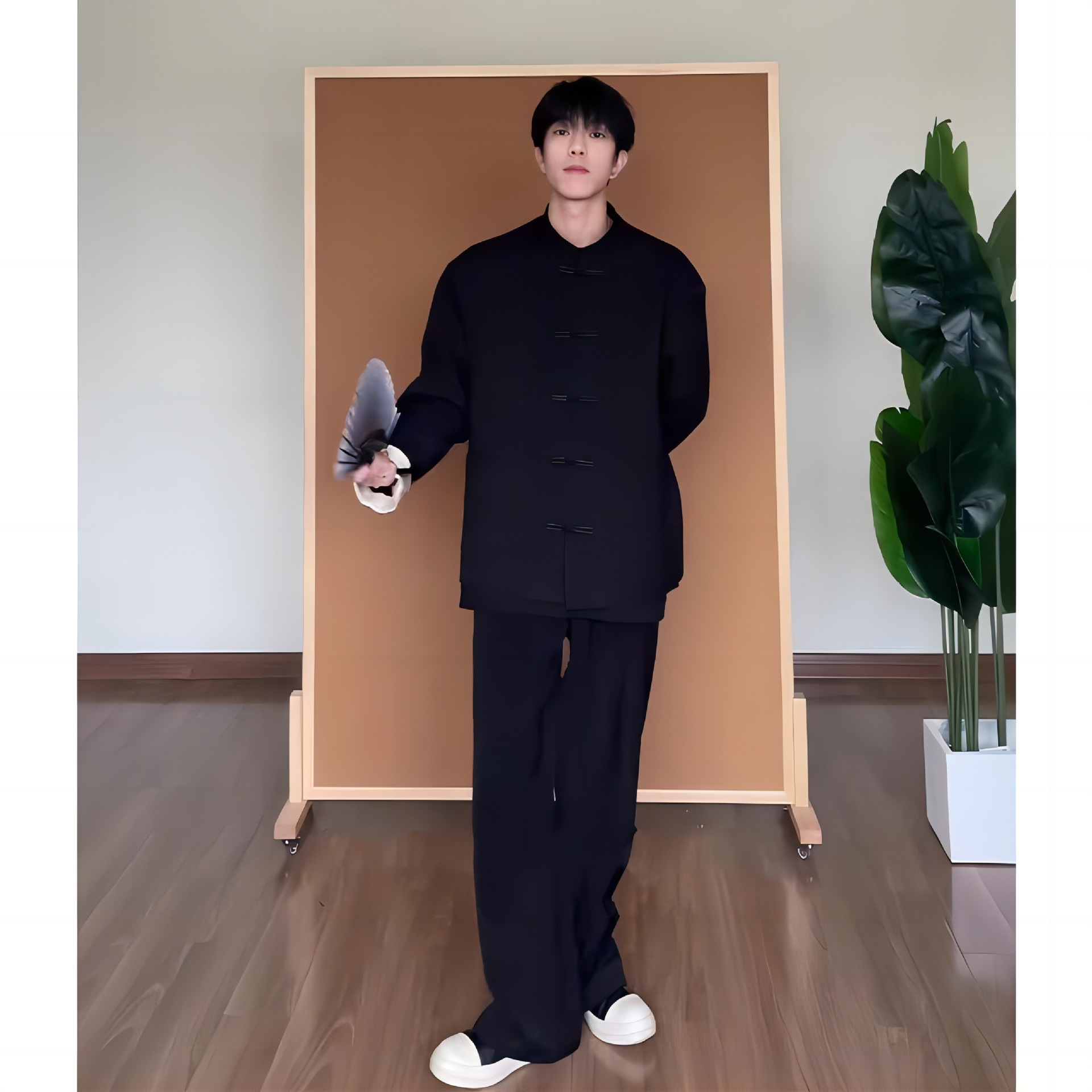 Chinese style jacket + pants two-piece set