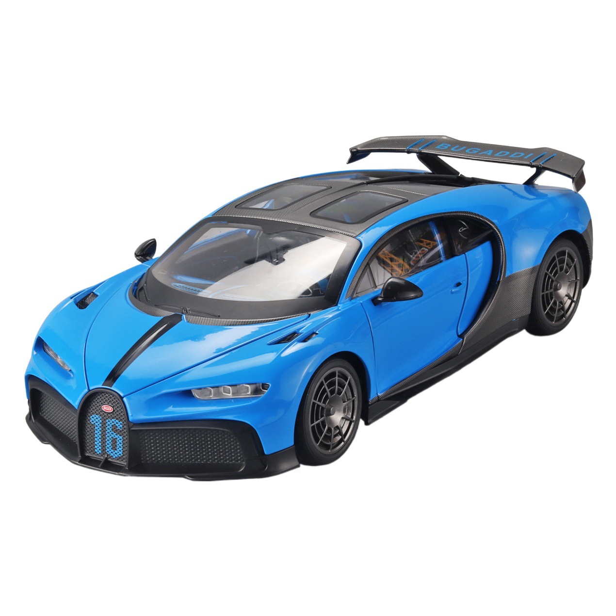Modelo de coche de aleación Mamba negro 1:18 Bugatti Kailong coche deportivo iluminación efecto de sonido juguete modelo de coche decoración colección
