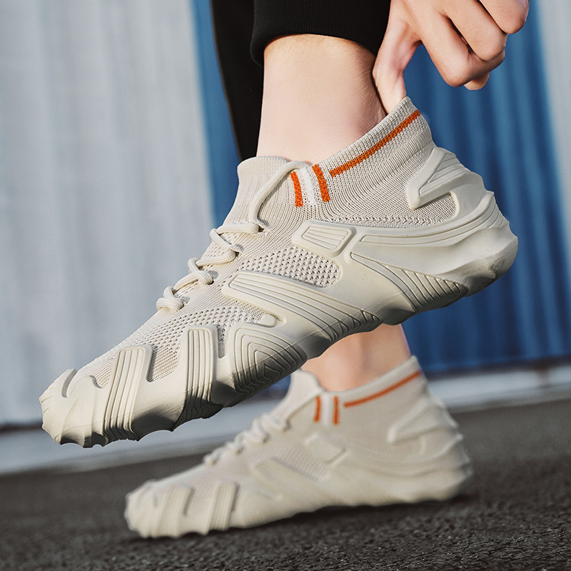 2025 otoño combinación de calcetines en vivo zapatos volcánicos zapatos mecánicos transpirables zapatos de coco zapatos casuales para hombres