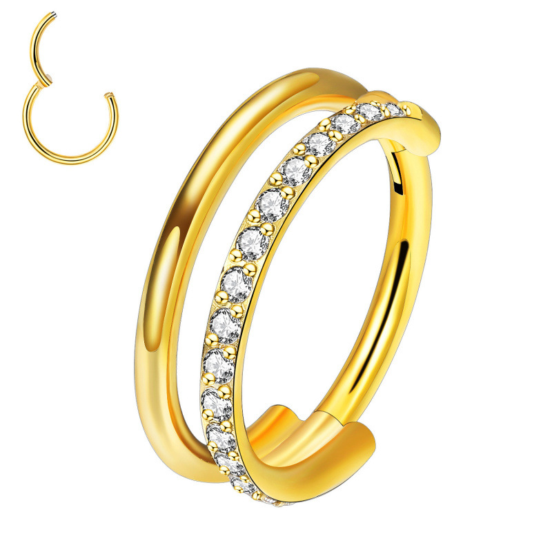 더블 레이어 지르콘 골드