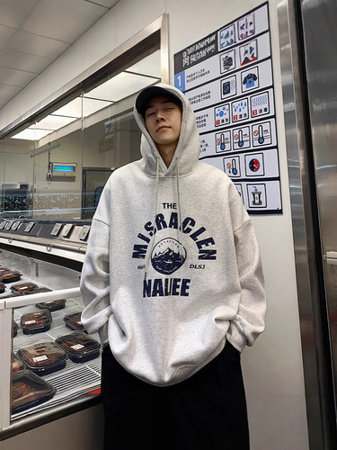 Men's Fleece Hooded Sweatshirt, Loose Fit, Versatile Top, Trendy Hong Kong Style, Casual Outerwear, Slouchy Wind