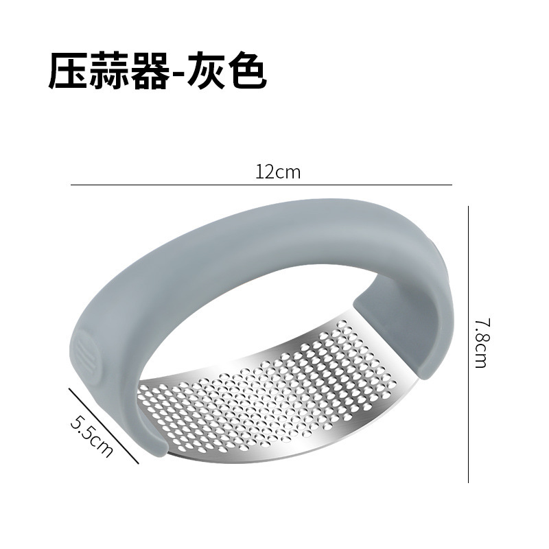 ステンレスのニンニクの器の手動の環状のニンニクの神器のニンニクの蓉の器のニンニクの泥の器の家庭用のニンニクの器の台所の道具をつぶします|undefined