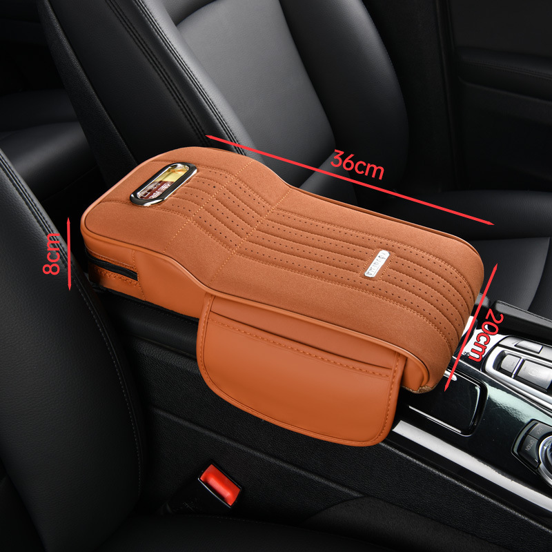 New Car Armrest Box Heightening Pad Central Protective Cover Car-Mounted Suede Tissue Box Side Pocket Storage Box